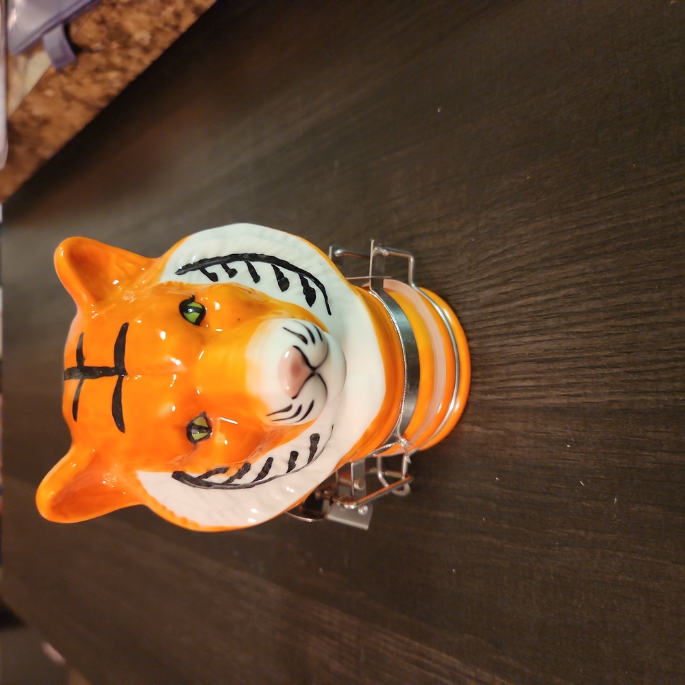 Tiger orange porcelain. used for any spices. New in box